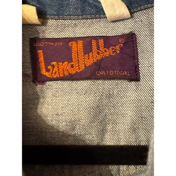 Vintage Landlubber Denim Dress Blue Snap Front Midi 70s Western Long Sleeve 7 - Picture 2 of 12